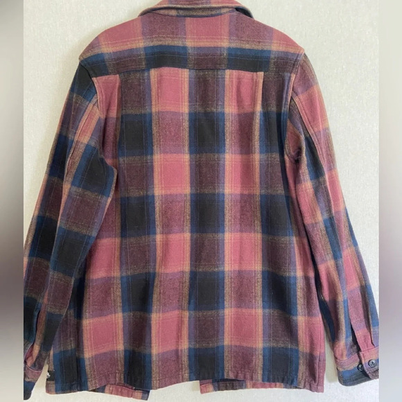 VANS Plaid Oversized Heavyhitter Flannel Button Down Shacket Shirt Sz S - Picture 10 of 15